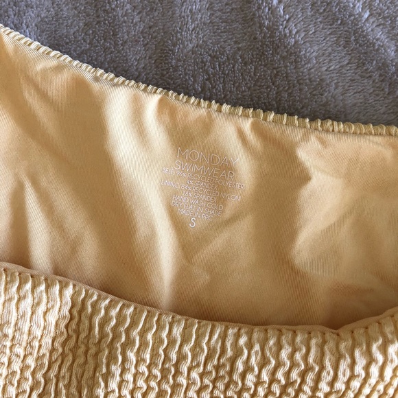 Monday Swimwear Palma Top & Byron Bottom in Butterscotch Crinkle - Picture 6 of 7